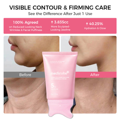 PDRN Collagen Neck Cream with Gua Sha Massager