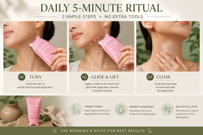 PDRN Collagen Neck Cream with Gua Sha Massager